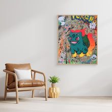 Charger l'image dans la galerie, Bulbizarre reproduction officielle sur toile de l'œuvre de Vincent STREIFF