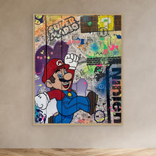 Charger l'image dans la galerie, Super Mario impression sur toile de l'œuvre originale de Vincent STREIFF