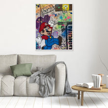 Charger l'image dans la galerie, Super Mario impression sur toile de l'œuvre originale de Vincent STREIFF