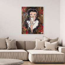Charger l'image dans la galerie, Betty Boop reproduction officielle sur toile de l'œuvre de Vincent STREIFF dans un salon moderne.