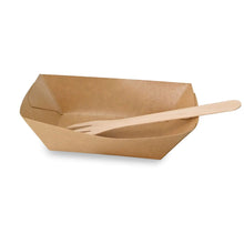 Charger l'image dans la galerie, Barquette carton « bateau » pour amuse-bouches 400 ml (carton de 1000 pièces)