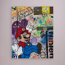 Charger l'image dans la galerie, Super Mario impression sur toile de l'œuvre originale de Vincent STREIFF