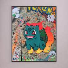 Charger l'image dans la galerie, Bulbizarre reproduction officielle sur toile de l'œuvre de Vincent STREIFF