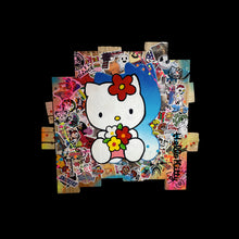 Charger l&#39;image dans la galerie, Tableau Pop Art HELLO KITTY sur bois de palette signé Vincent STREIFF®