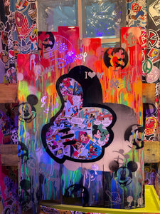 Tableau Pop ART gant de mickey - Novela Global