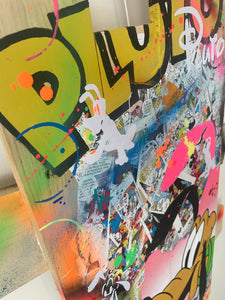 Tableau Pop Art Pluto sur bois de palette signé Vincent STREIFF®