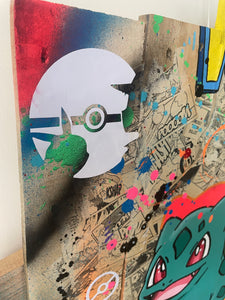 Tableau Pop Art Bulbizzare sur bois de palette signé Vincent STREIFF®