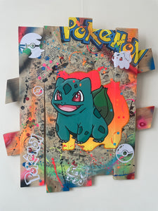 Tableau Pop Art Bulbizzare sur bois de palette signé Vincent STREIFF®
