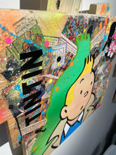 Charger l&#39;image dans la galerie, Tableau Pop Art TINTIN  sur bois de palette signé Vincent STREIFF®