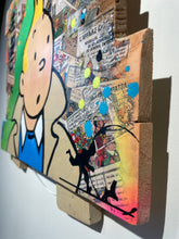 Charger l&#39;image dans la galerie, Tableau Pop Art TINTIN  sur bois de palette signé Vincent STREIFF®