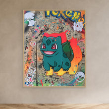 Charger l'image dans la galerie, Bulbizarre reproduction officielle sur toile de l'œuvre de Vincent STREIFF