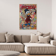 Load image into Gallery viewer, Picsou impression sur toile de l'œuvre originale de Vincent STREIFF