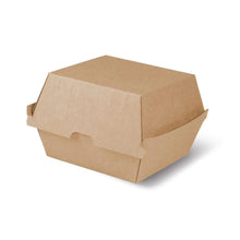 Charger l'image dans la galerie, Boîte à burger en carton kraft brun 13 x 14 x 8 cm (carton de 250 pièces)