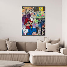 Charger l'image dans la galerie, Super Mario impression sur toile de l'œuvre originale de Vincent STREIFF