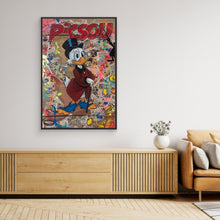 Load image into Gallery viewer, Picsou impression sur toile de l'œuvre originale de Vincent STREIFF