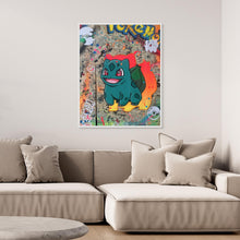 Charger l'image dans la galerie, Bulbizarre reproduction officielle sur toile de l'œuvre de Vincent STREIFF