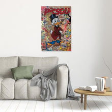 Load image into Gallery viewer, Picsou impression sur toile de l'œuvre originale de Vincent STREIFF