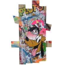 Charger l&#39;image dans la galerie, Tableau Pop Art Pluto sur bois de palette signé Vincent STREIFF®