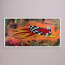 Charger l'image dans la galerie, Woody Woodpecke reproduction officielle sur toile de l'œuvre de Vincent STREIFF