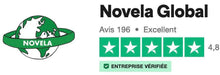 Charger l&#39;image dans la galerie, Logo de Novela Global avec notes et avis, affichant une évaluation de 4,8 étoiles sur 196 avis.