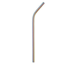Charger l&#39;image dans la galerie, Paille inox courbée 215x6mm, modèle professionnel en acier inoxydable, lavable et réutilisable à vie.
