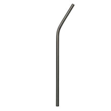 Charger l&#39;image dans la galerie, Paille inox courbée 215x6mm en acier inoxydable, réutilisable, lavable au lave-vaisselle, poids 9g.